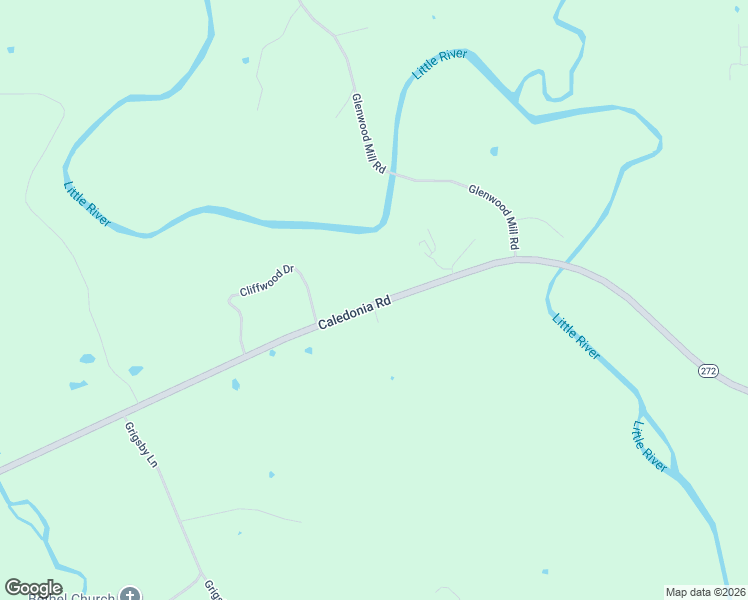 map of restaurants, bars, coffee shops, grocery stores, and more near Caledonia Road in Cadiz