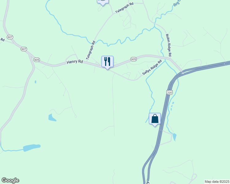 map of restaurants, bars, coffee shops, grocery stores, and more near 149 Indian Trail in Henry