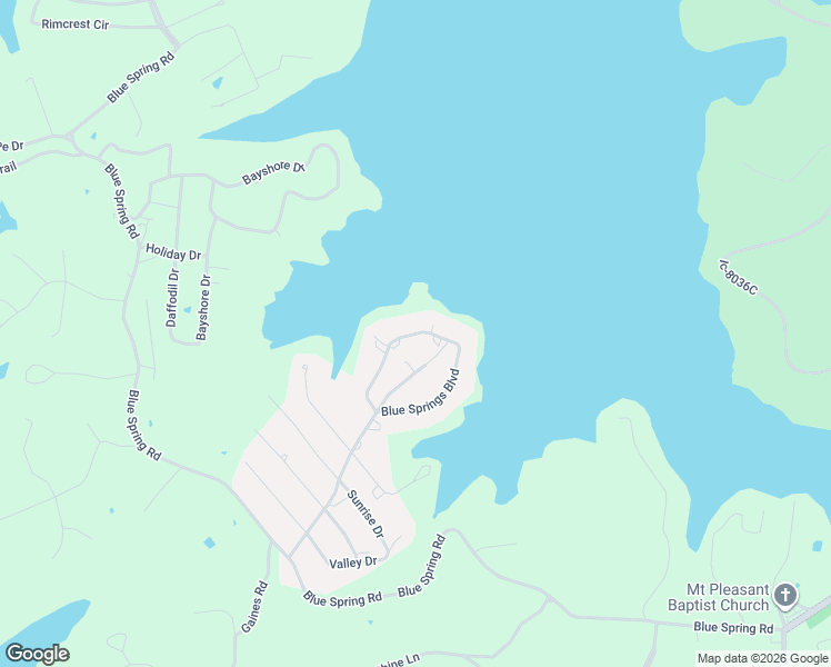 map of restaurants, bars, coffee shops, grocery stores, and more near 398 Blue Springs Boulevard in Cadiz