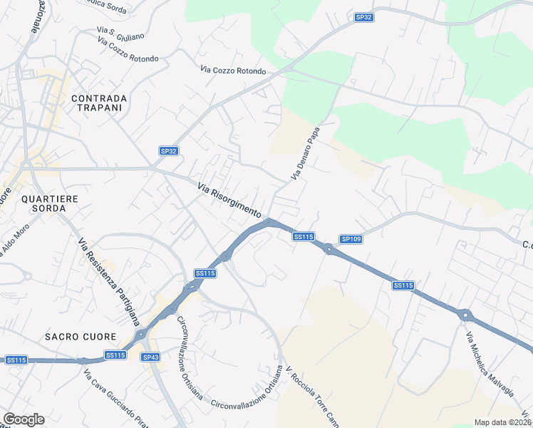 map of restaurants, bars, coffee shops, grocery stores, and more near 17 Vanella Papa in Modica