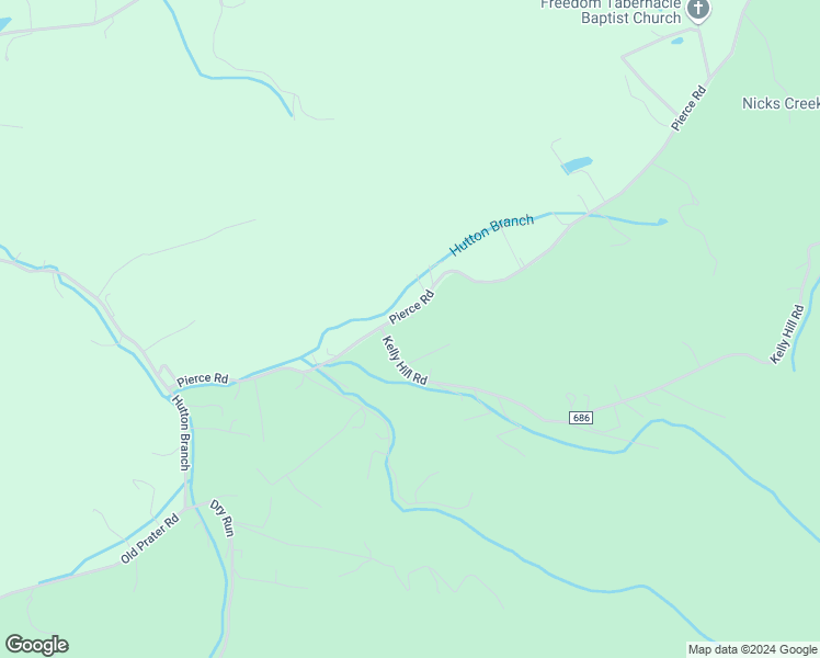 map of restaurants, bars, coffee shops, grocery stores, and more near 686 Pierce Road in Atkins