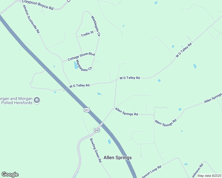map of restaurants, bars, coffee shops, grocery stores, and more near 419 West G Talley Road in Alvaton
