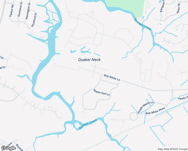map of restaurants, bars, coffee shops, grocery stores, and more near 3380 Bob White Lane in Suffolk
