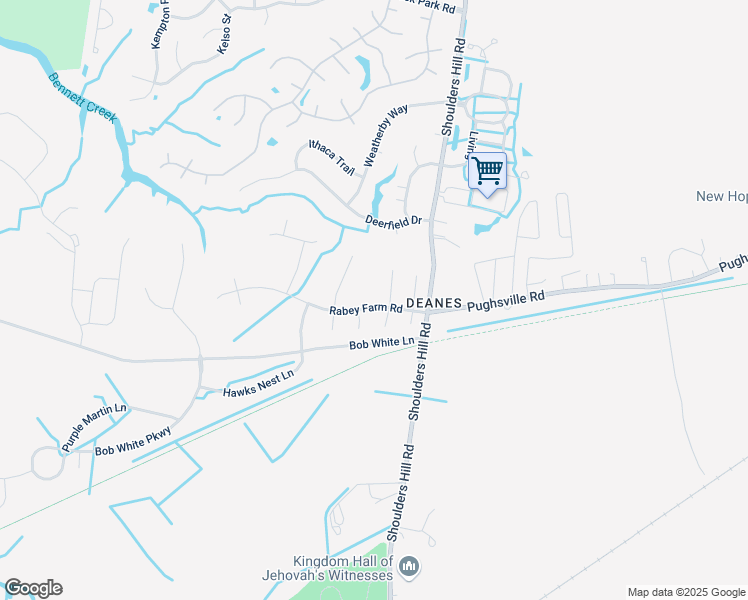 map of restaurants, bars, coffee shops, grocery stores, and more near 110 Rabey Farm Road in Suffolk
