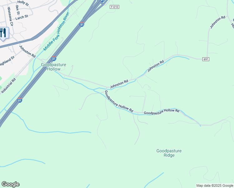 map of restaurants, bars, coffee shops, grocery stores, and more near 644 Johnston Road in Marion