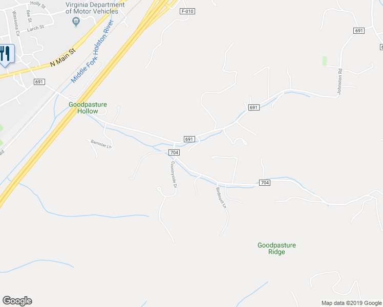 map of restaurants, bars, coffee shops, grocery stores, and more near 644 Johnston Road in Marion