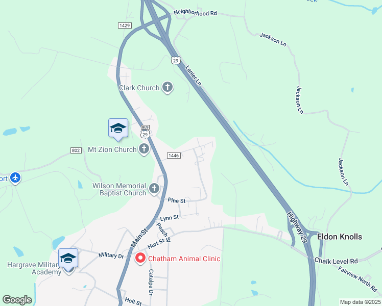 map of restaurants, bars, coffee shops, grocery stores, and more near 109 Pine Street in Chatham
