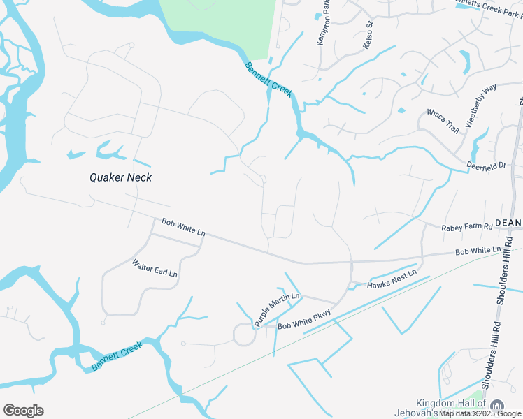 map of restaurants, bars, coffee shops, grocery stores, and more near 3360 Bob White Lane in Suffolk