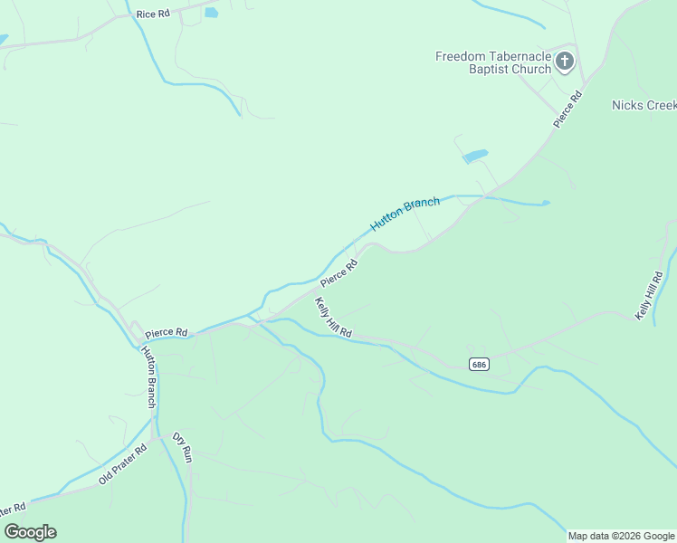 map of restaurants, bars, coffee shops, grocery stores, and more near 686 Pierce Road in Atkins