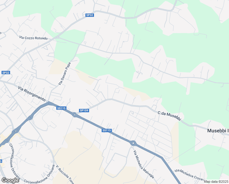 map of restaurants, bars, coffee shops, grocery stores, and more near Strada Provinciale 109 in Modica