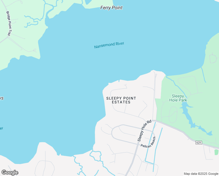 map of restaurants, bars, coffee shops, grocery stores, and more near 132 Sleepy Point Way in Suffolk