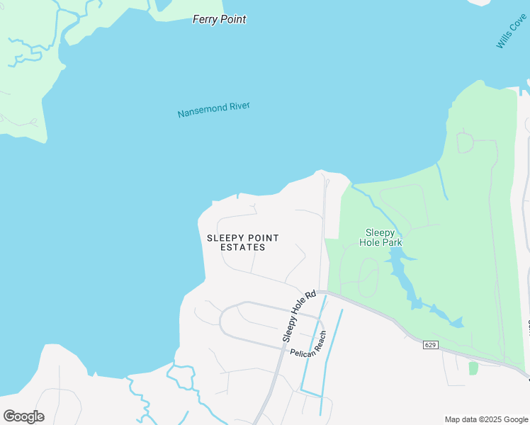 map of restaurants, bars, coffee shops, grocery stores, and more near 146 Sleepy Point Way in Suffolk