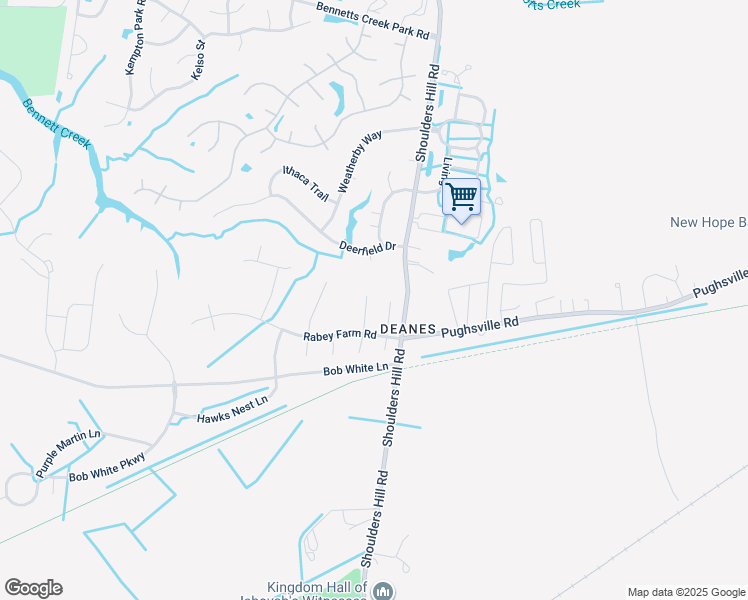 map of restaurants, bars, coffee shops, grocery stores, and more near 308 Sheryl Lyn Court in Suffolk