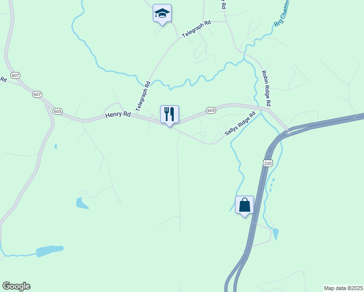 map of restaurants, bars, coffee shops, grocery stores, and more near 347-383 State Route 1420 in Franklin