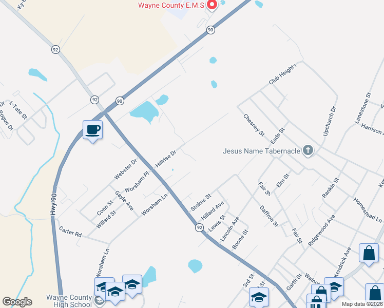 map of restaurants, bars, coffee shops, grocery stores, and more near 79 Sidwell Street in Monticello
