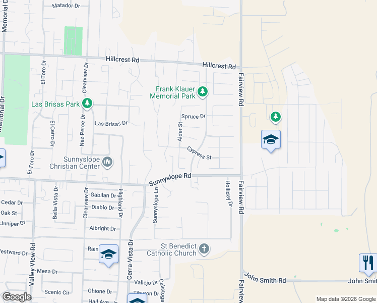 map of restaurants, bars, coffee shops, grocery stores, and more near 1931 Ponderosa Court in Hollister