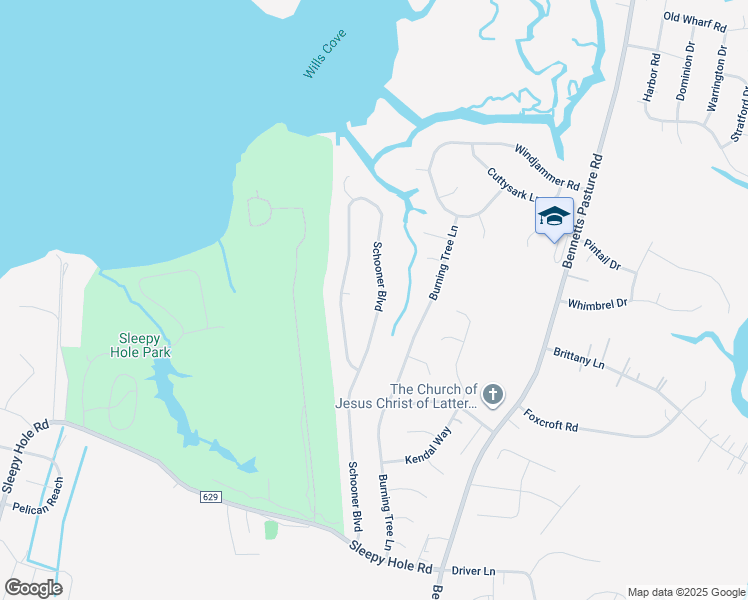 map of restaurants, bars, coffee shops, grocery stores, and more near 4657 Schooner Boulevard in Suffolk