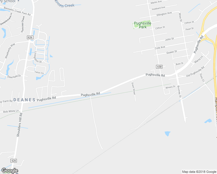 map of restaurants, bars, coffee shops, grocery stores, and more near 4050 Pughsville Road in Suffolk