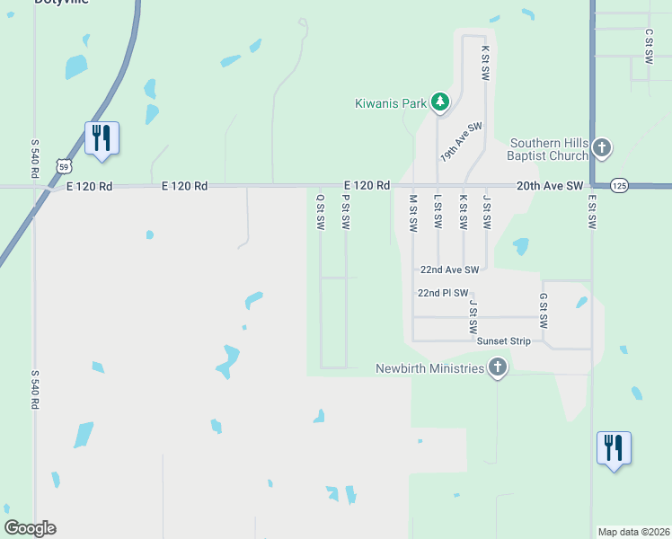 map of restaurants, bars, coffee shops, grocery stores, and more near 2142 P Street Southwest in Miami