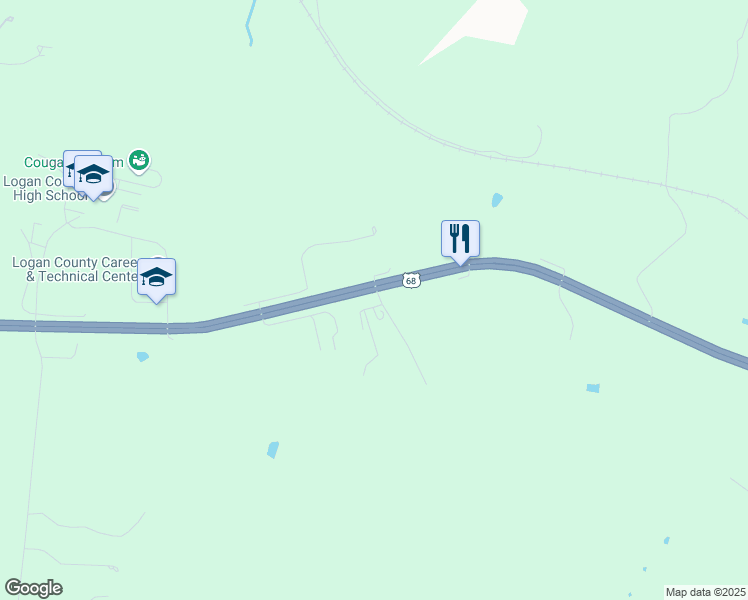 map of restaurants, bars, coffee shops, grocery stores, and more near Sawmill Spur in Russellville