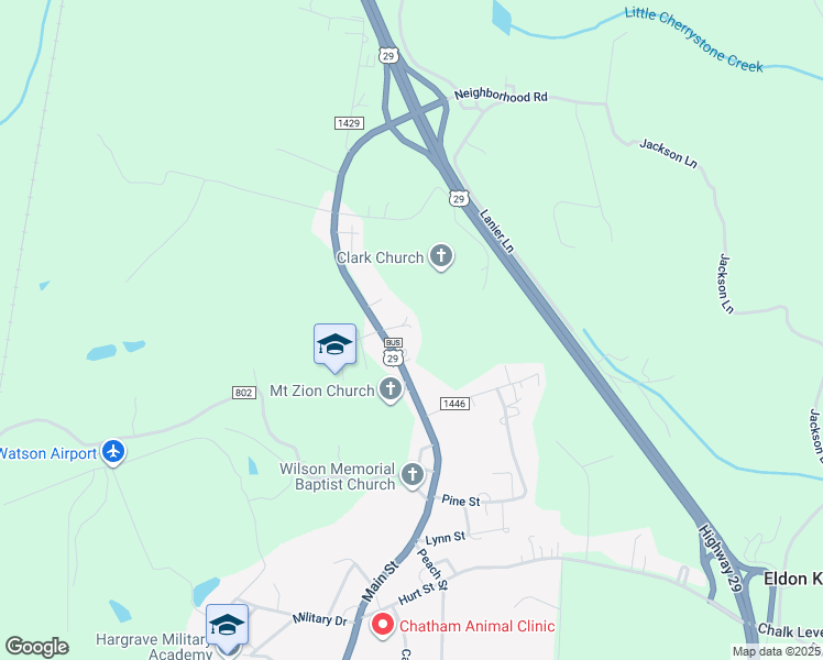 map of restaurants, bars, coffee shops, grocery stores, and more near 669 Main Street in Chatham