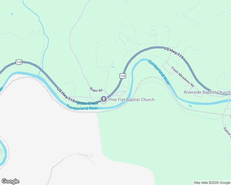 map of restaurants, bars, coffee shops, grocery stores, and more near 39 Red Wing Road in Wallins Creek