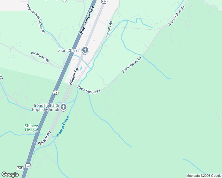 map of restaurants, bars, coffee shops, grocery stores, and more near 1358 Baum Hollow Road in Big Stone Gap
