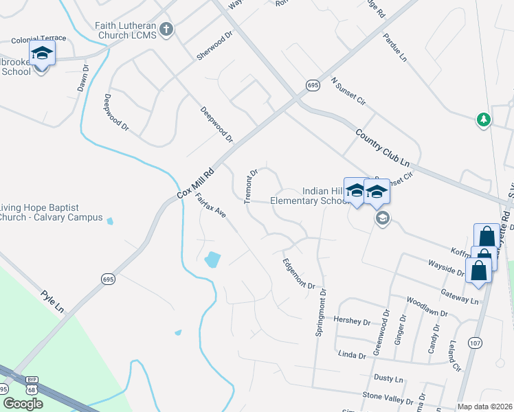 map of restaurants, bars, coffee shops, grocery stores, and more near 200 Woodmont Street in Hopkinsville