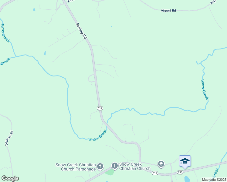 map of restaurants, bars, coffee shops, grocery stores, and more near 10561 Sontag Road in Martinsville