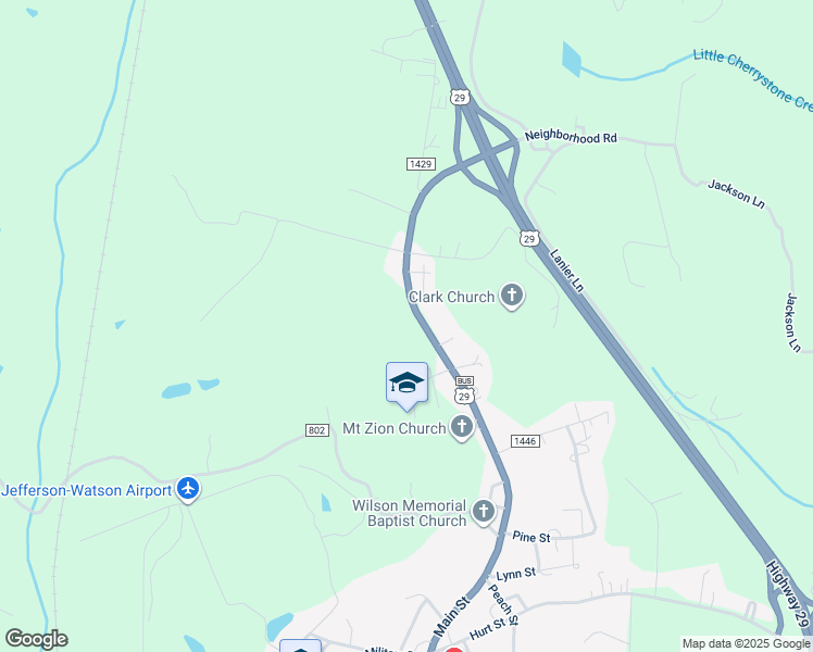map of restaurants, bars, coffee shops, grocery stores, and more near 144 Chatham Elementary Lane in Chatham