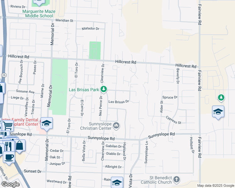 map of restaurants, bars, coffee shops, grocery stores, and more near 1031 Trinity Drive in Hollister