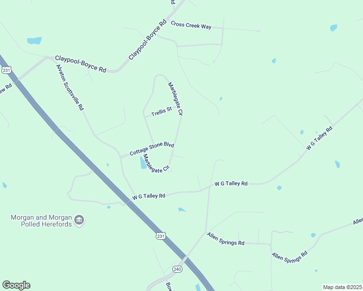 map of restaurants, bars, coffee shops, grocery stores, and more near Marblegate Circle in Alvaton