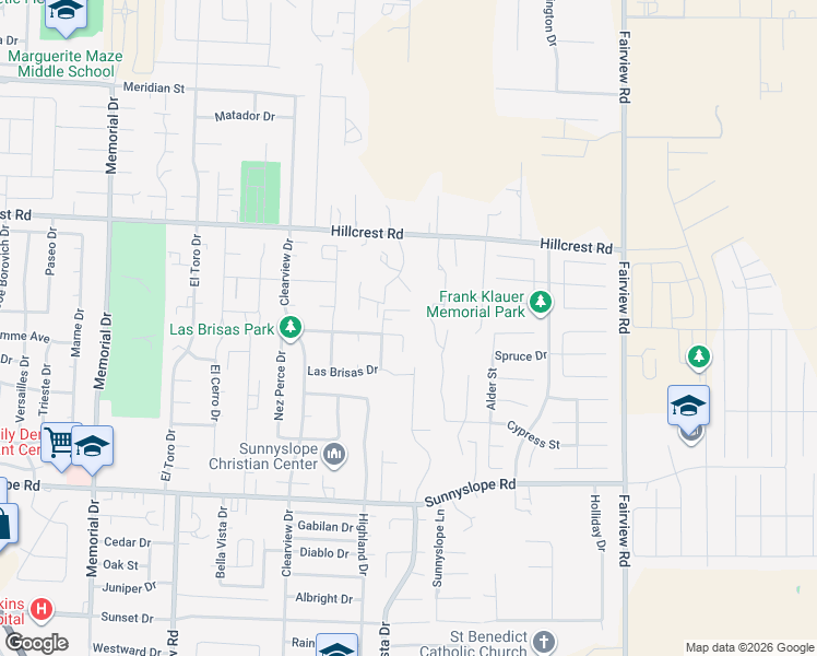 map of restaurants, bars, coffee shops, grocery stores, and more near 201 Los Altos Drive in Hollister