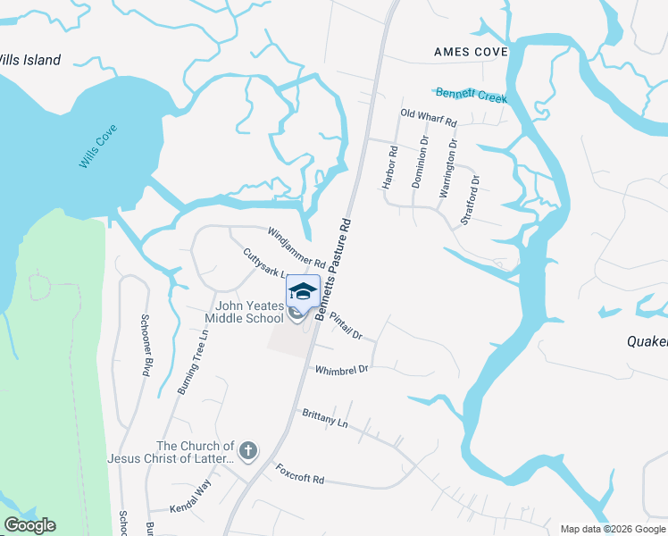 map of restaurants, bars, coffee shops, grocery stores, and more near 5057 Bennetts Pasture Road in Suffolk