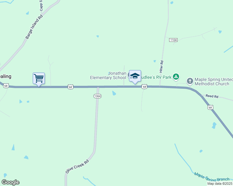 map of restaurants, bars, coffee shops, grocery stores, and more near 8940-9080 U.S. 68 in Benton