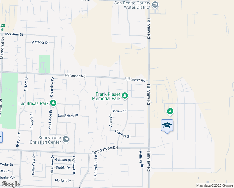 map of restaurants, bars, coffee shops, grocery stores, and more near 1950 Parkview Circle in Hollister