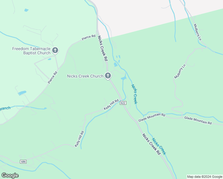 map of restaurants, bars, coffee shops, grocery stores, and more near 810 Nicks Creek Road in Atkins