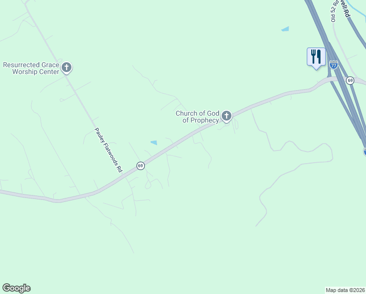 map of restaurants, bars, coffee shops, grocery stores, and more near 1265-1299 Lead Mine Road in Austinville