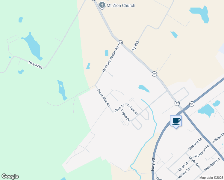 map of restaurants, bars, coffee shops, grocery stores, and more near Cs-1208 in Monticello