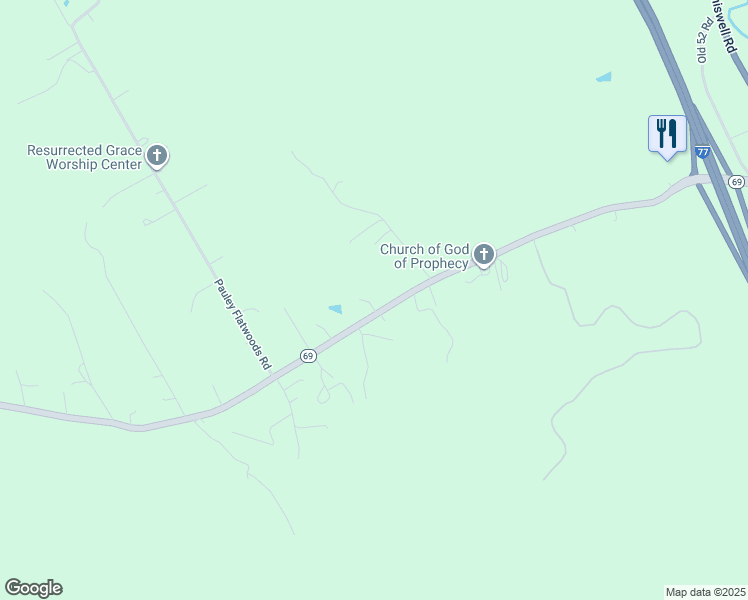 map of restaurants, bars, coffee shops, grocery stores, and more near 1265-1299 Lead Mine Road in Austinville