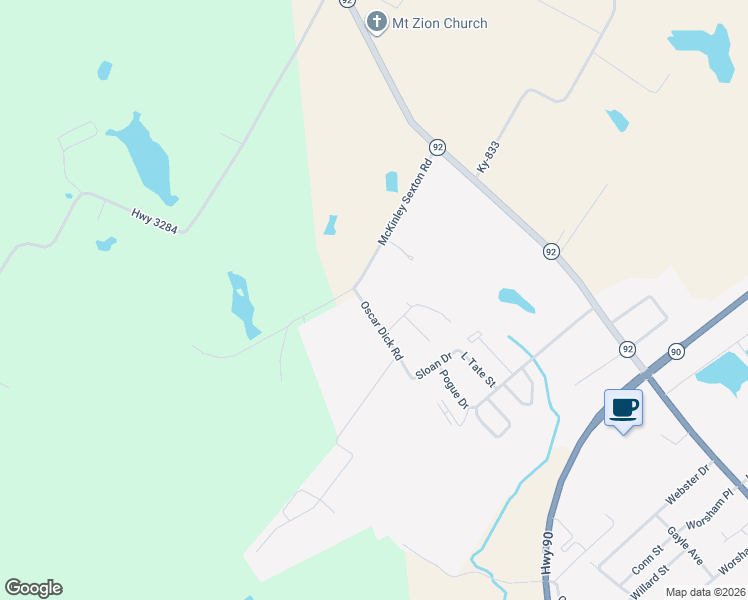 map of restaurants, bars, coffee shops, grocery stores, and more near Cs-1208 in Monticello