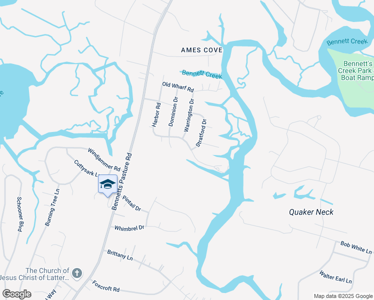 map of restaurants, bars, coffee shops, grocery stores, and more near 2913 Harbor Road in Suffolk