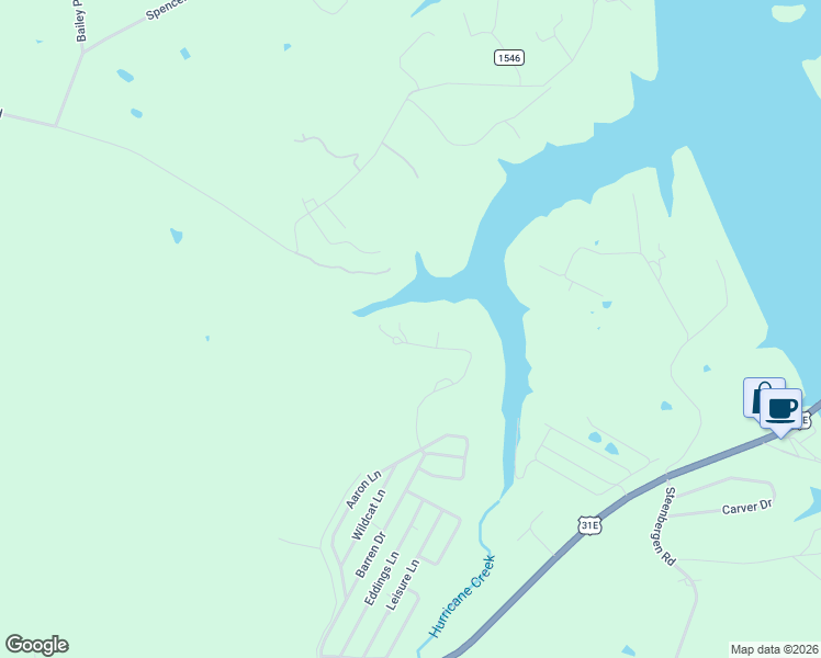 map of restaurants, bars, coffee shops, grocery stores, and more near Lost Cove Lane in Scottsville