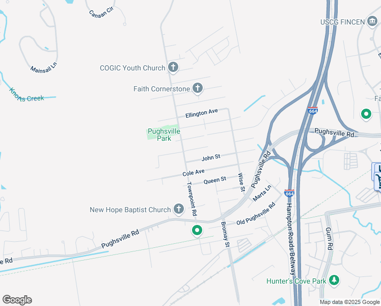 map of restaurants, bars, coffee shops, grocery stores, and more near in Suffolk