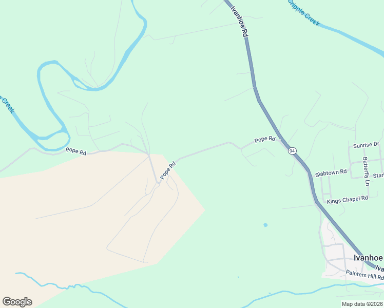 map of restaurants, bars, coffee shops, grocery stores, and more near Pope Road in Ivanhoe