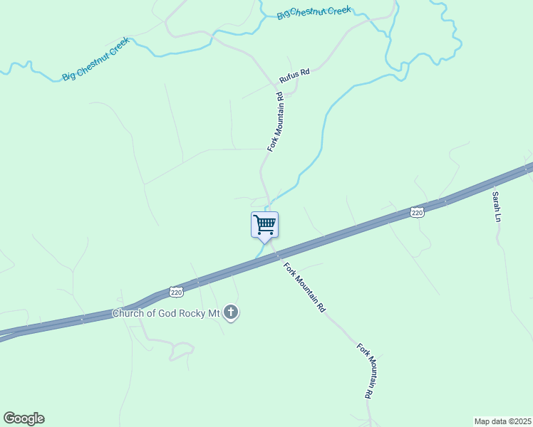 map of restaurants, bars, coffee shops, grocery stores, and more near 2915 Fork Mountain Road in Rocky Mount