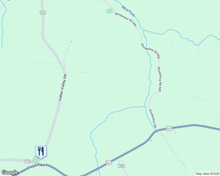 map of restaurants, bars, coffee shops, grocery stores, and more near 199 Daisy Lane in Dugspur