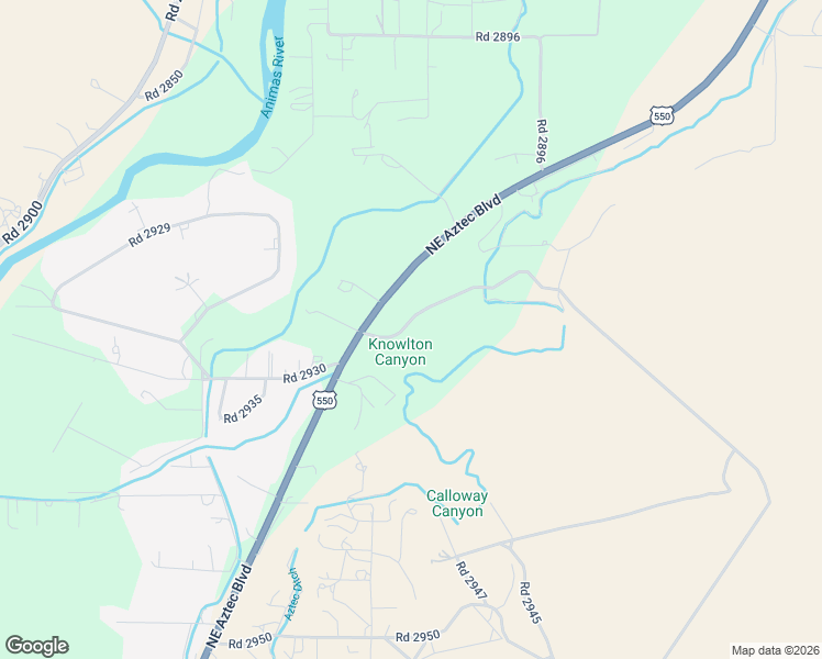 map of restaurants, bars, coffee shops, grocery stores, and more near 16204 U.S. 550 in Aztec