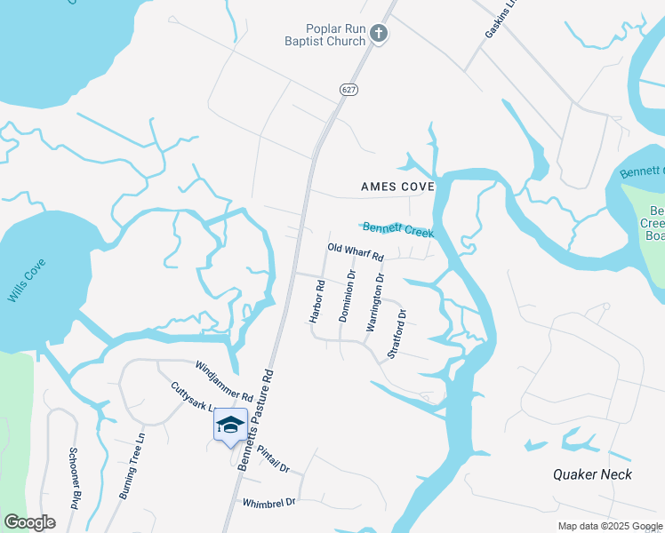 map of restaurants, bars, coffee shops, grocery stores, and more near 5137 Dominion Drive in Suffolk