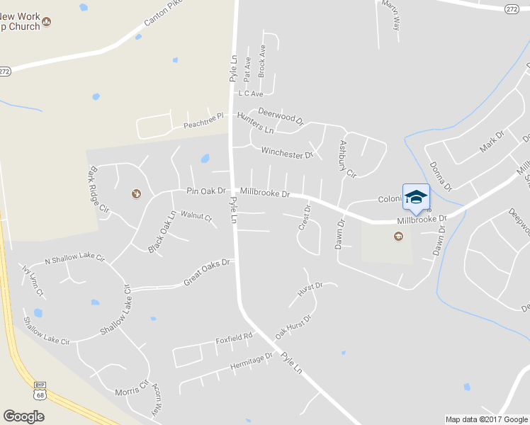 map of restaurants, bars, coffee shops, grocery stores, and more near 898 Bluebird Court in Hopkinsville